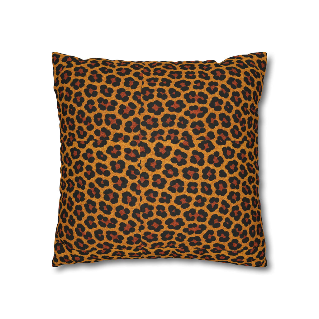 Leopard Print Pillowcase | Square Polyester Throw Pillowcase