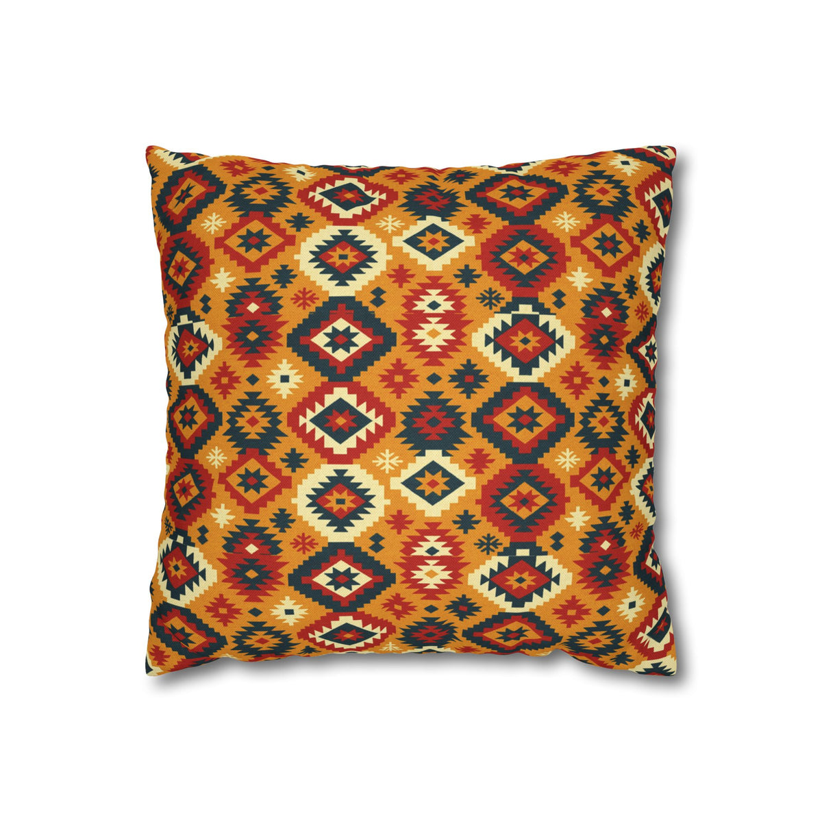Southwestern Diamond Pattern Pillowcase | Aztec Geometric Throw Pillow, Decorative Cushion Cover, Boho Chic Home Decor, Gift for Her, Square