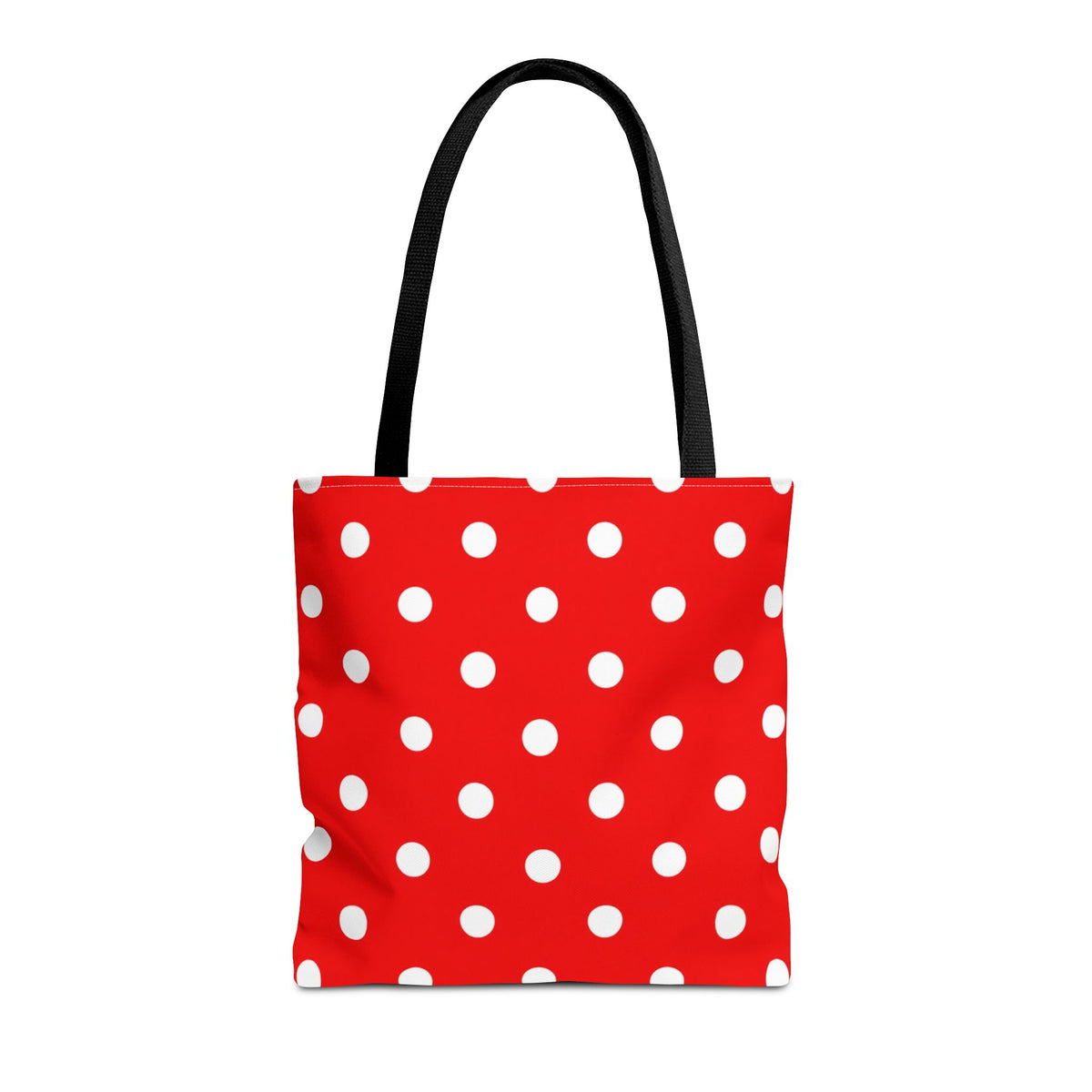 Red Polka Dot Tote | White Dots on Red Canvas