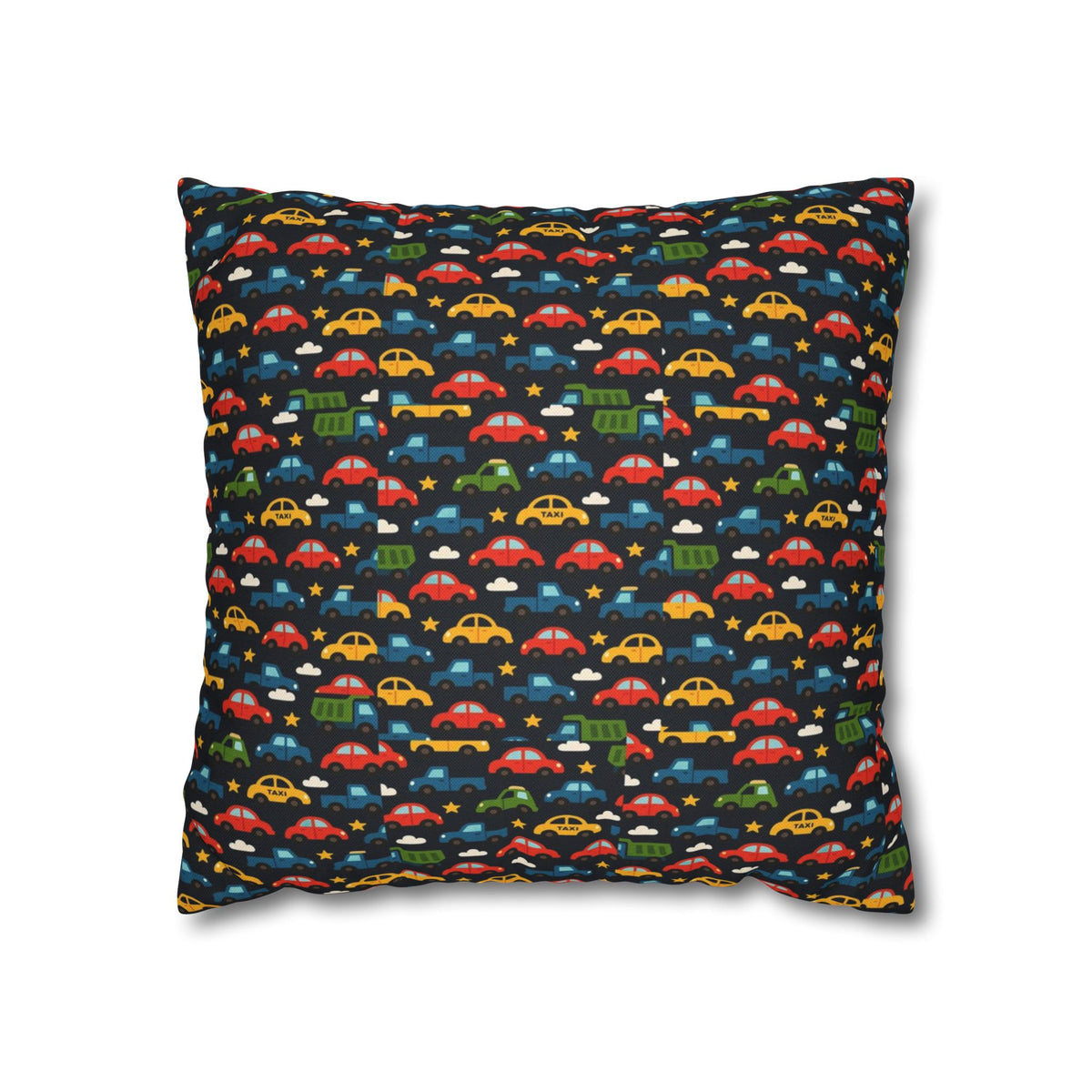 Colorful Cars Pattern | kids car pattern, black background, playful nursery decor