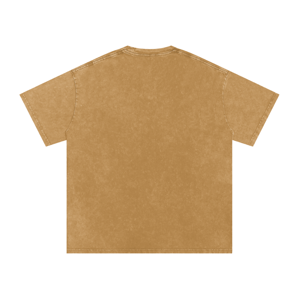 Time Reveals Everything - Snow Washed Oversized Cotton Graphic T-Shirt