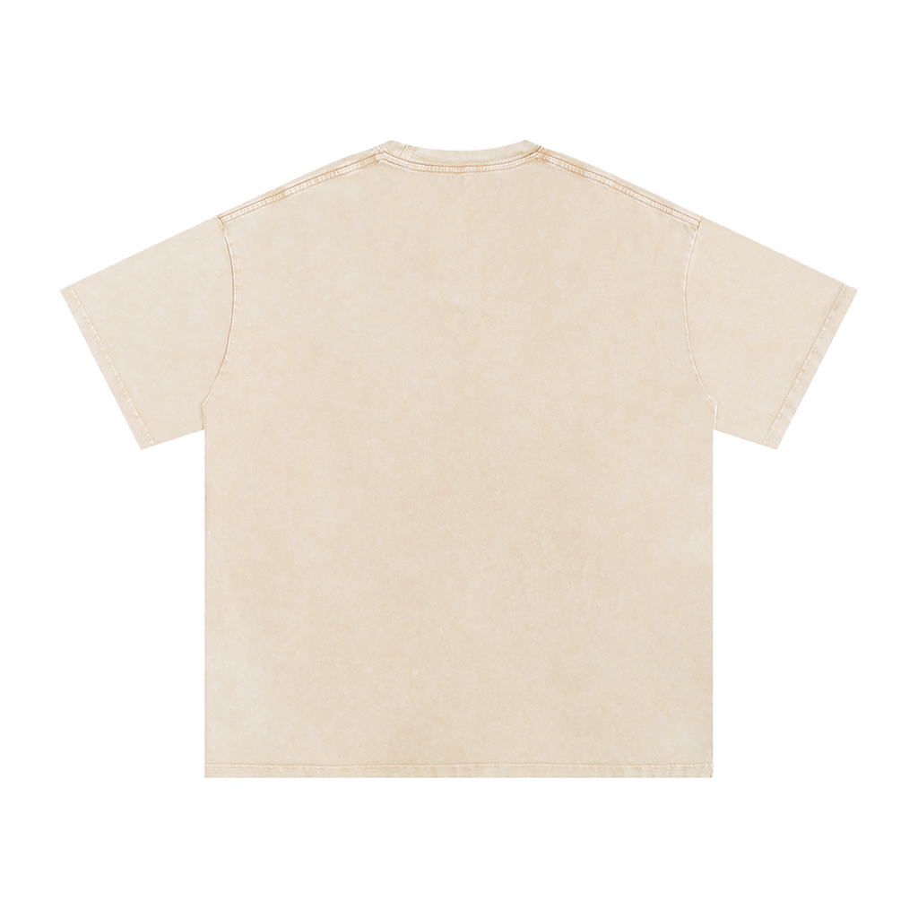 Time Reveals Everything - Snow Washed Oversized Cotton Graphic T-Shirt