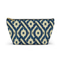 Patina Blue Geometric Accessory Pouch
