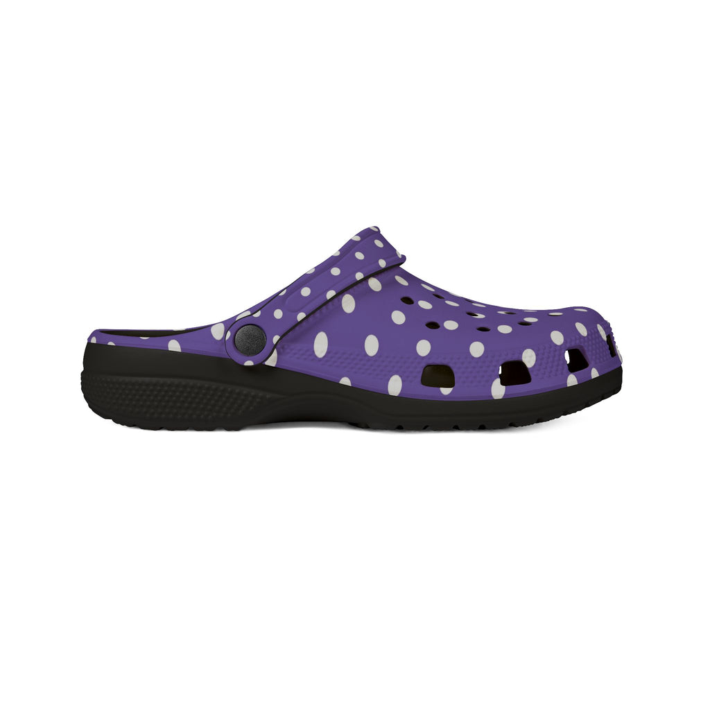 Purple Polka Dot EVA Foam Clogs