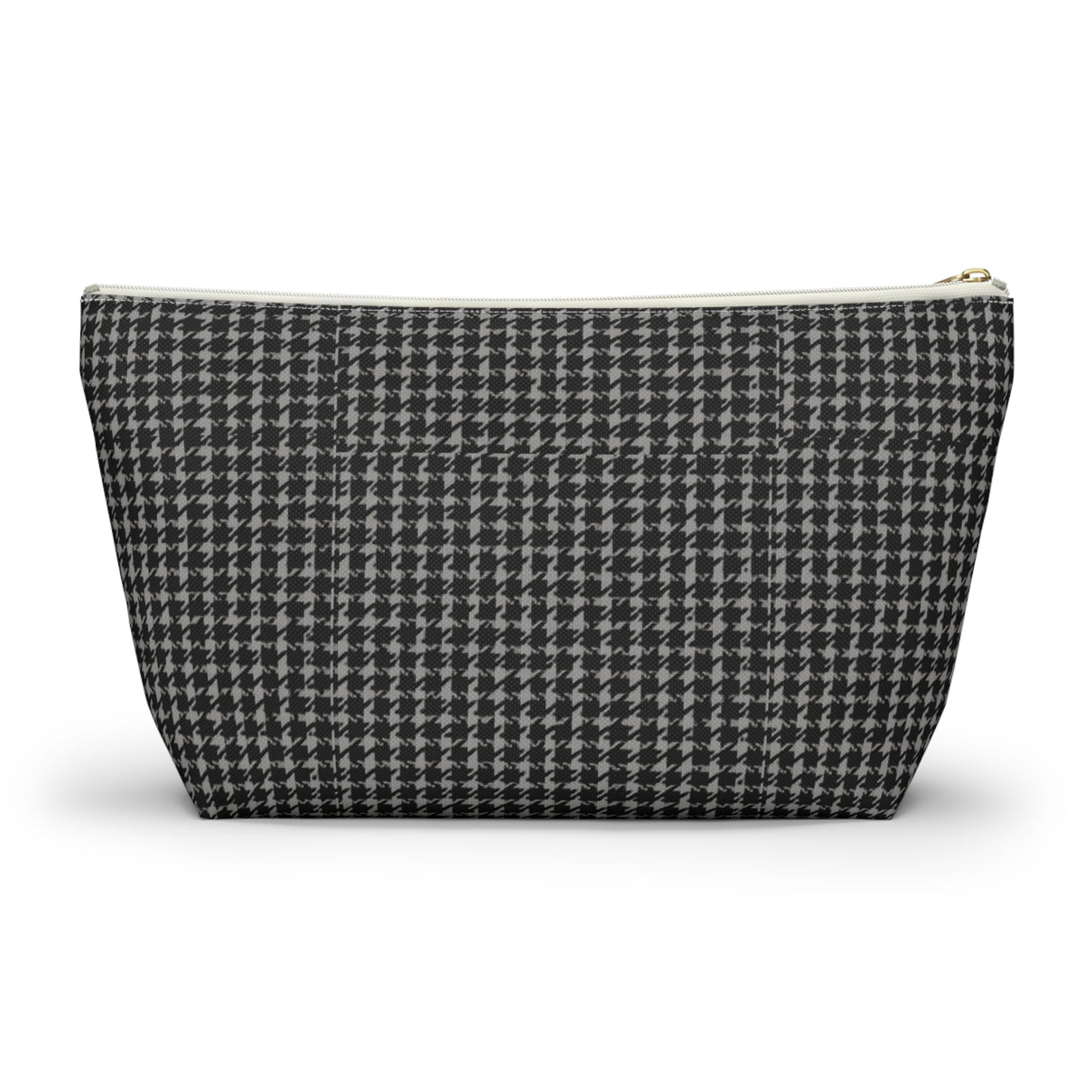 Gray Houndstooth Accessory Pouch