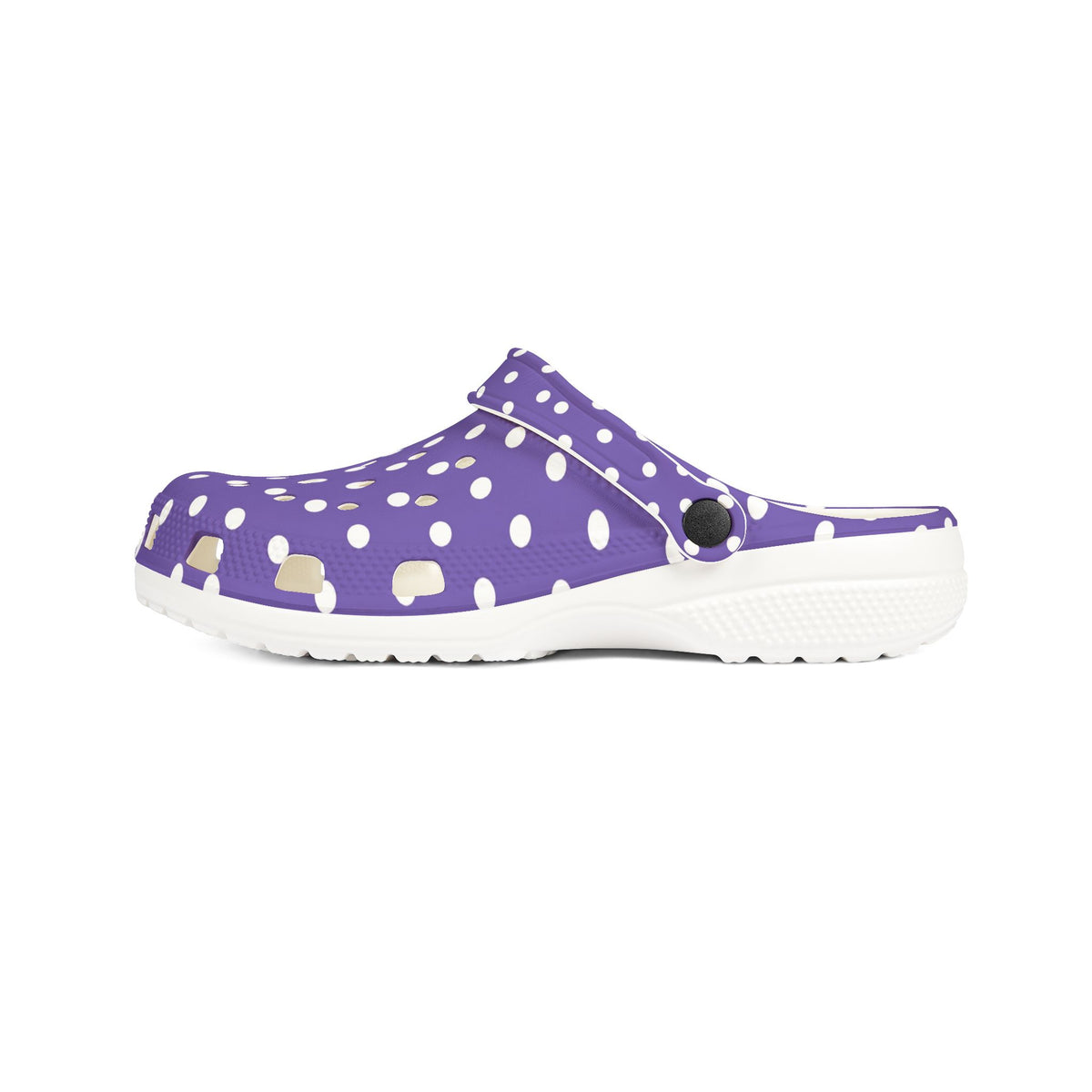 Purple Polka Dot EVA Foam Clogs