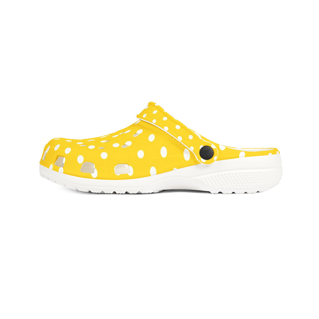 Yellow Polka Dot EVA Foam Clogs