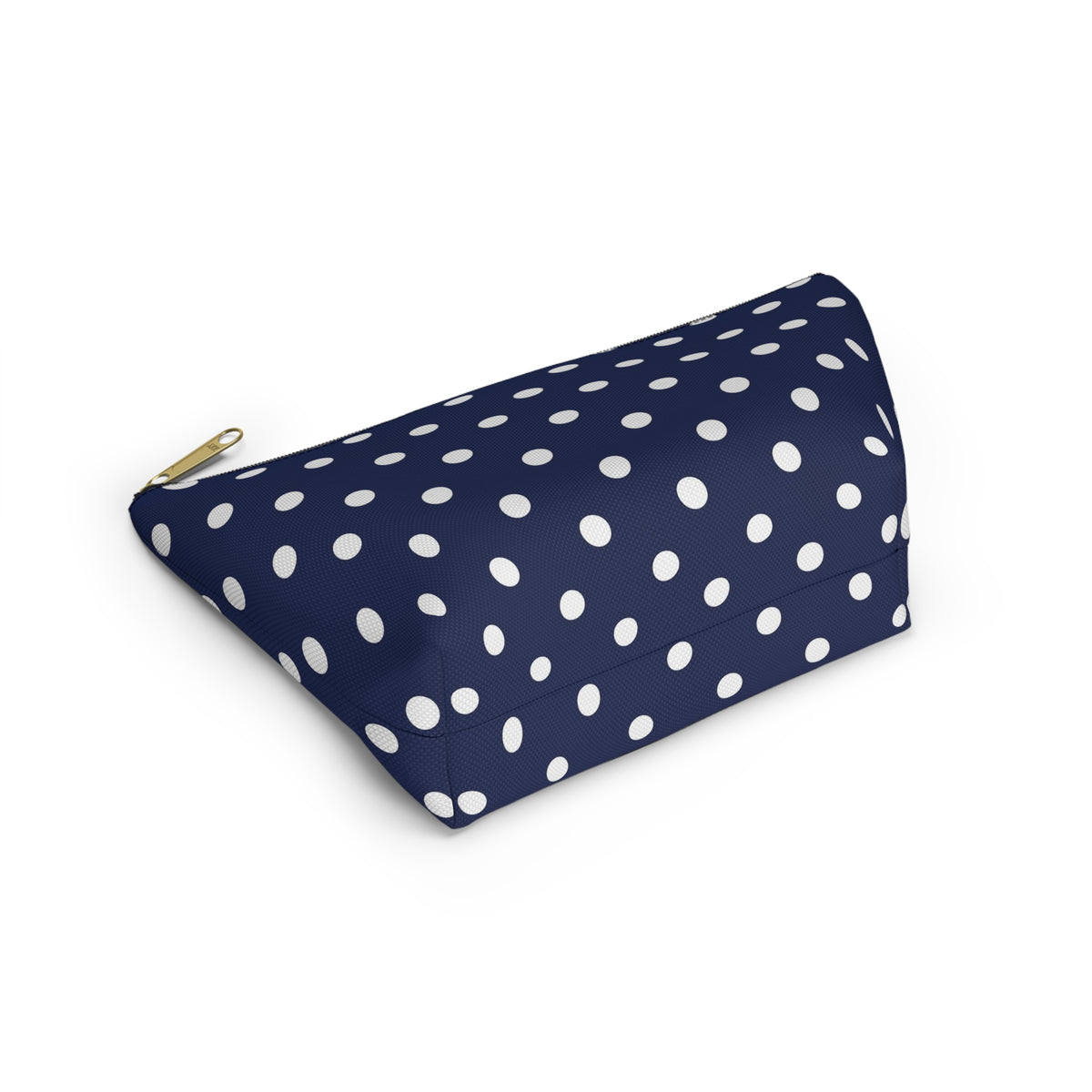 Navy White Polka Dot Accessory Pouch | Makeup Bag