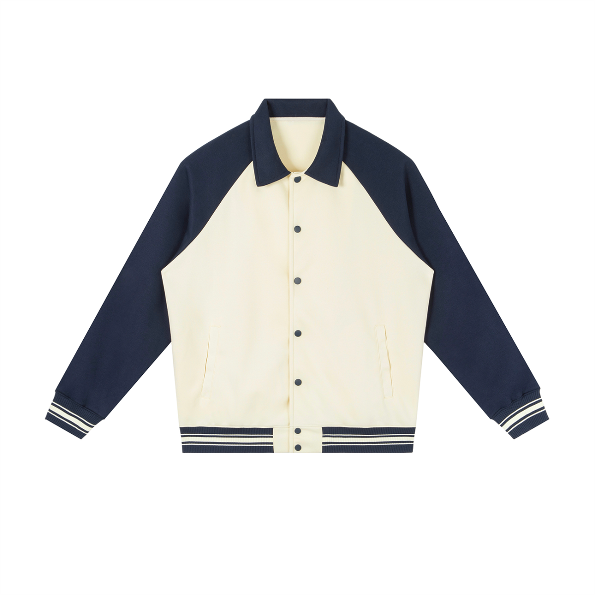 Dragon and Tiger Mythic Clash Contrast Raglan Sleeve Baseball Jacket