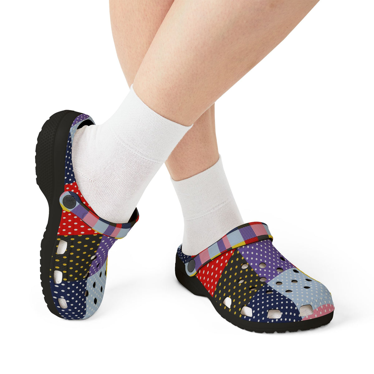Patchwork Polka Dot EVA Clogs