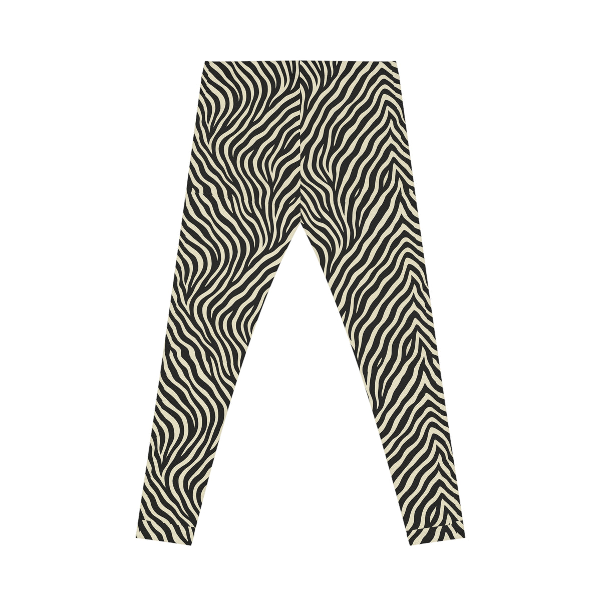 Zebra Print Leggings, Animal Print Pants, Black and White Leggings, Women's Yoga Tights, Stretchy Workout Leggings