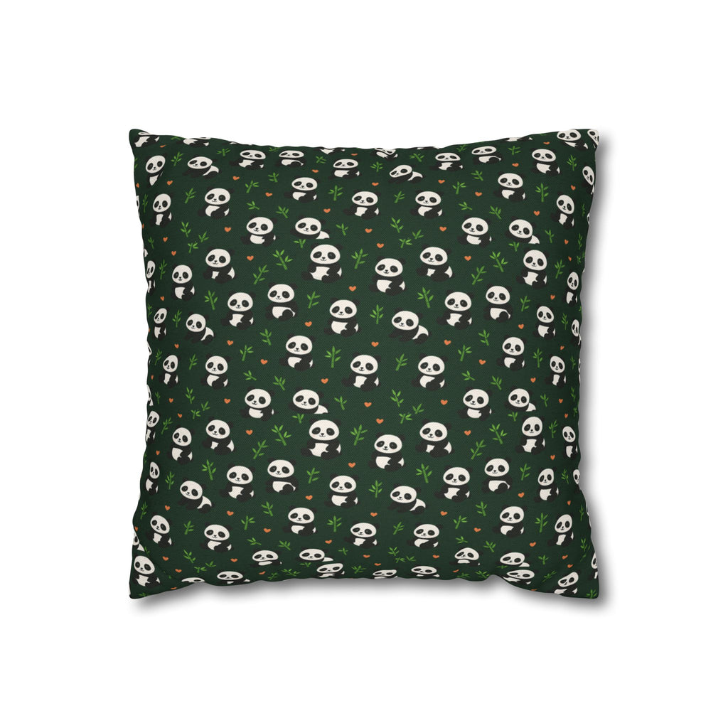 Panda Pattern Pillowcase, Decorative Pillow Cover, Animal Print Cushion Case, Cute Home Decor Accent, Gift for Panda Lovers