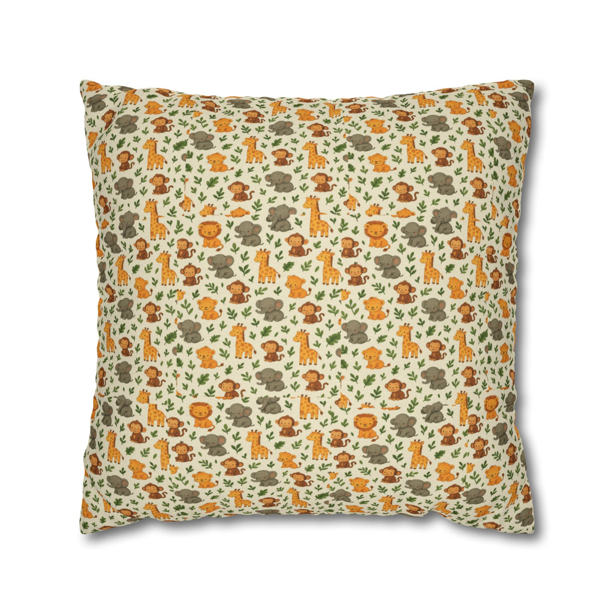 Autumn Woodland Animals Fox & Mushroom Spun Polyester Pillowcase, Fall Decor, Forest Creatures Cushion Cover, Woodland Nursery Accent,