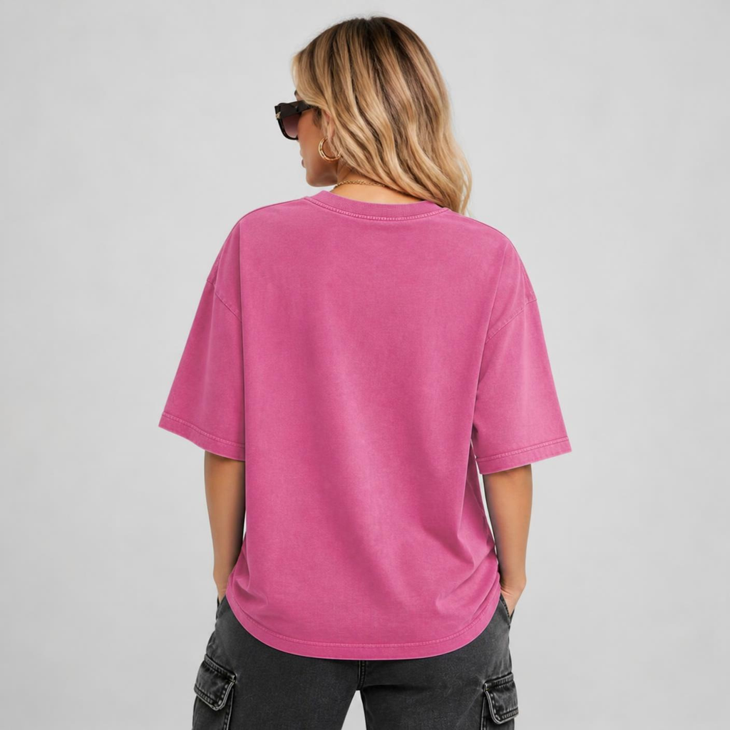 Soft Heart Big Dreams Snow Washed Oversized Cotton T-Shirt