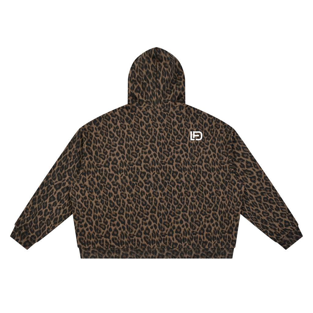 Leopard Full Zip Hoodie