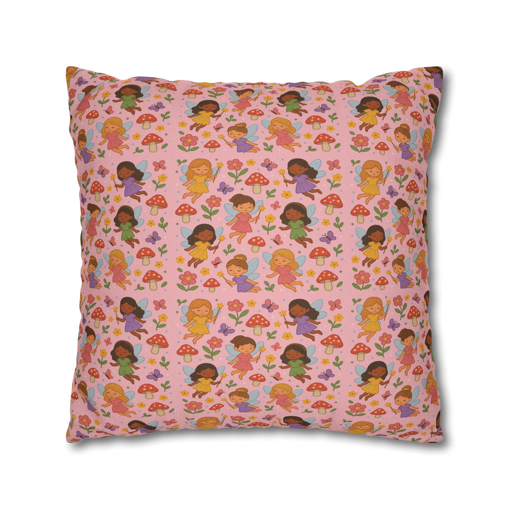Flower Girls Square Pillowcase, Floral Pillow Cover, Bedroom Decor, Home Accent, Flower Pattern Bedding