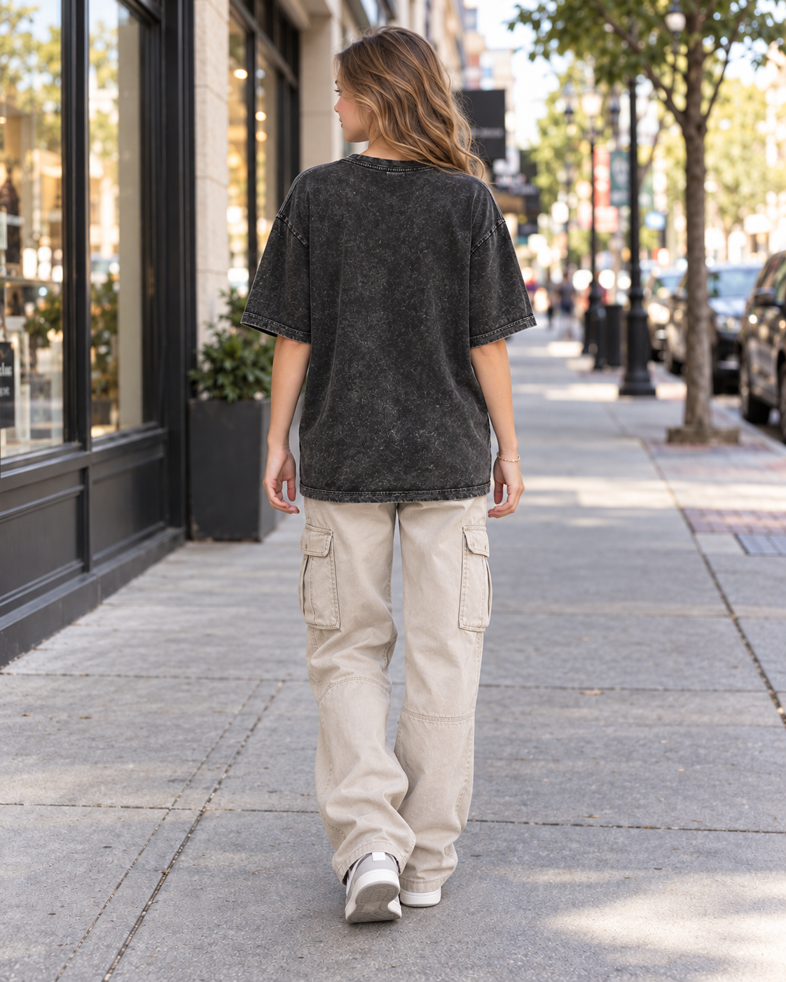 Kids & Teens  I'm Not the Problem I'm the Solution – Snow Washed Oversized Cotton T-Shirt