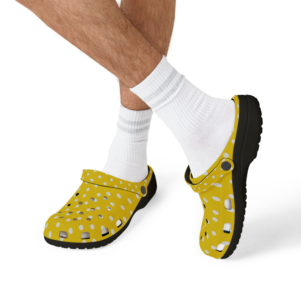Yellow Polka Dot EVA Foam Clogs