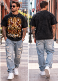 Every Move Is Royal Snow Washed Oversized Cotton T-Shirt