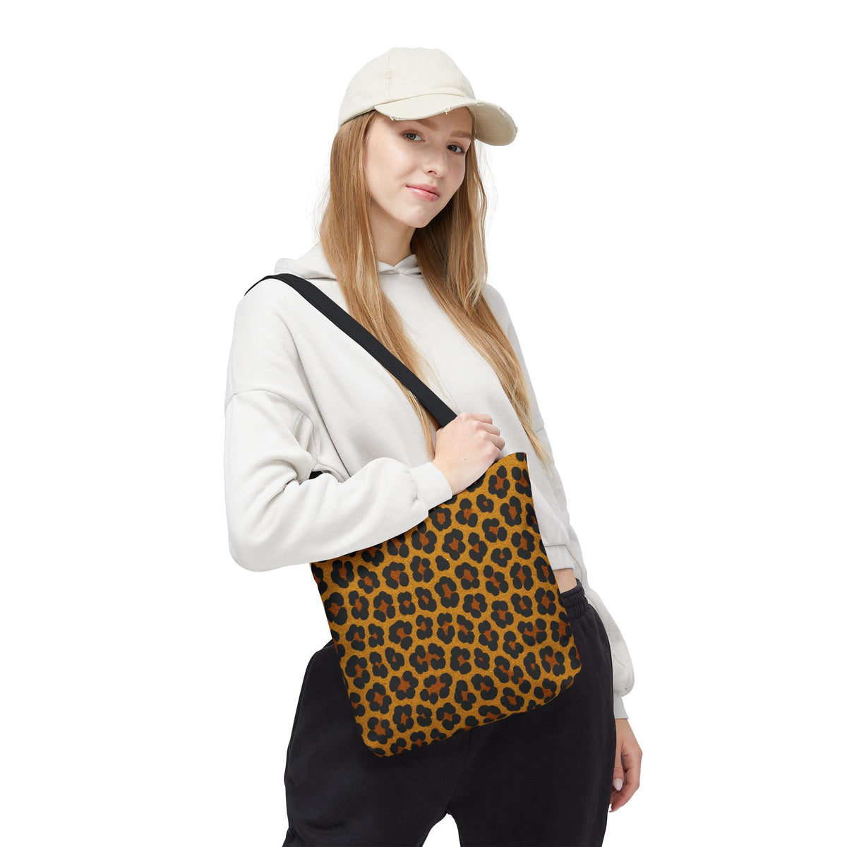 Leopard Print Tote Bag | All Over Print Animal Pattern, Reusable Shopping Bag
