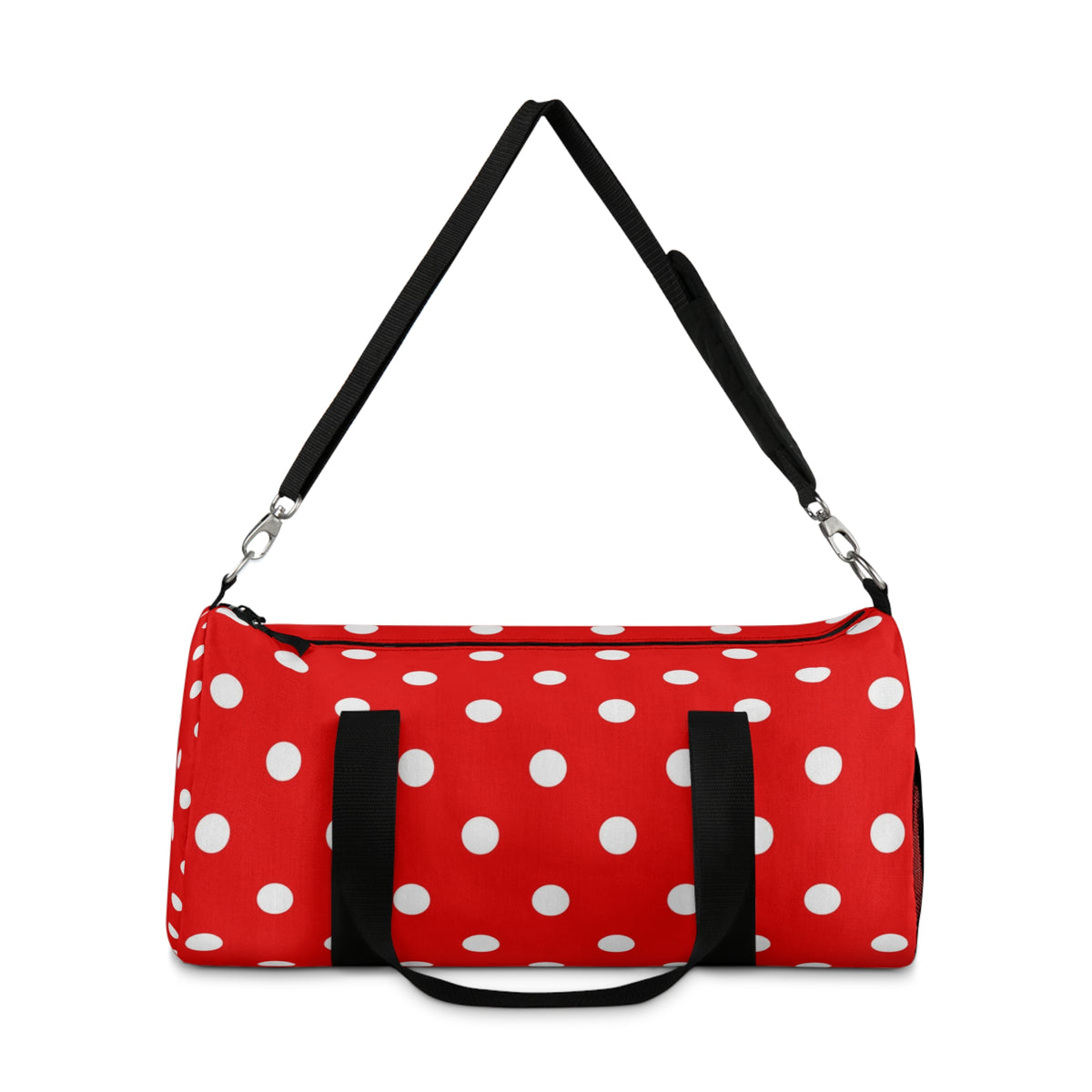 Red Polka Dot Duffel Bag – Retro Travel & Gym Tote