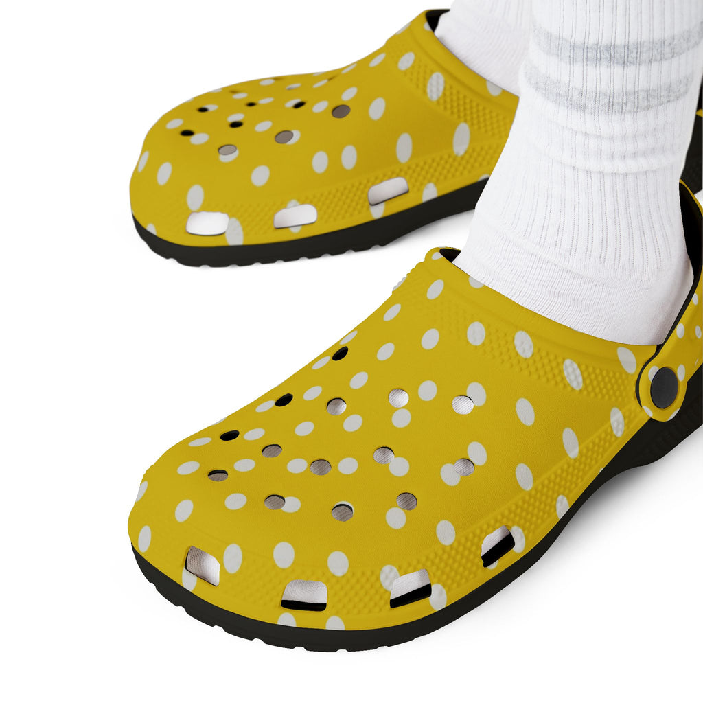 Yellow Polka Dot EVA Foam Clogs