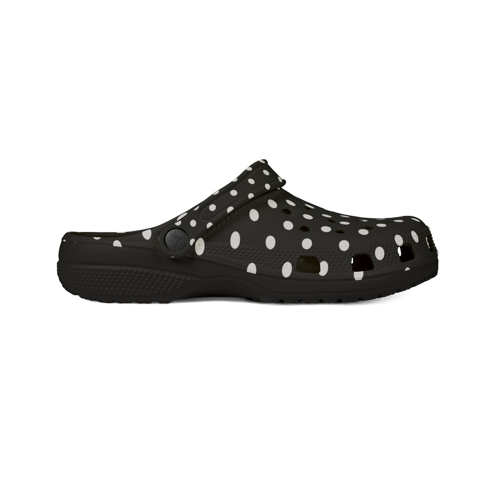 Black & White Polka Dot EVA Foam Clogs