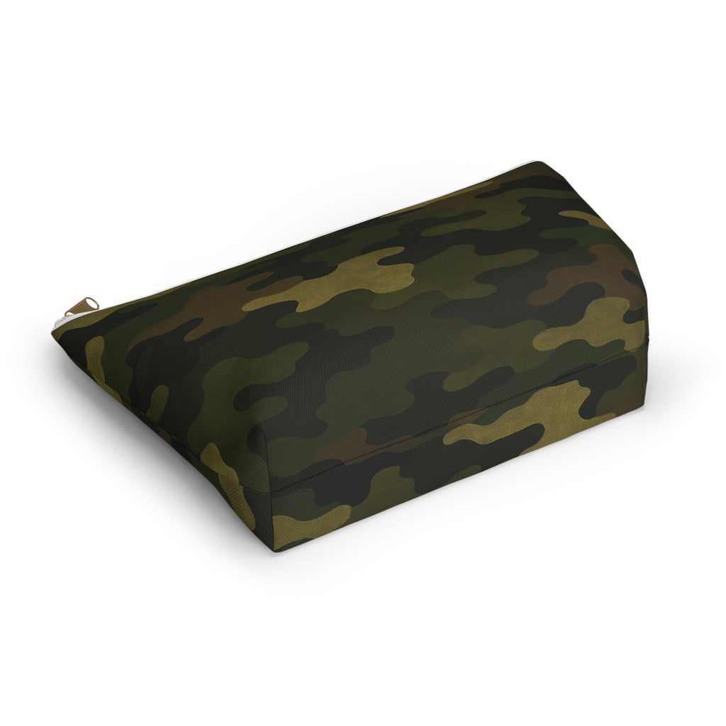 Camo Pattern Accessory Pouch | T-Bottom Zipper Pouch