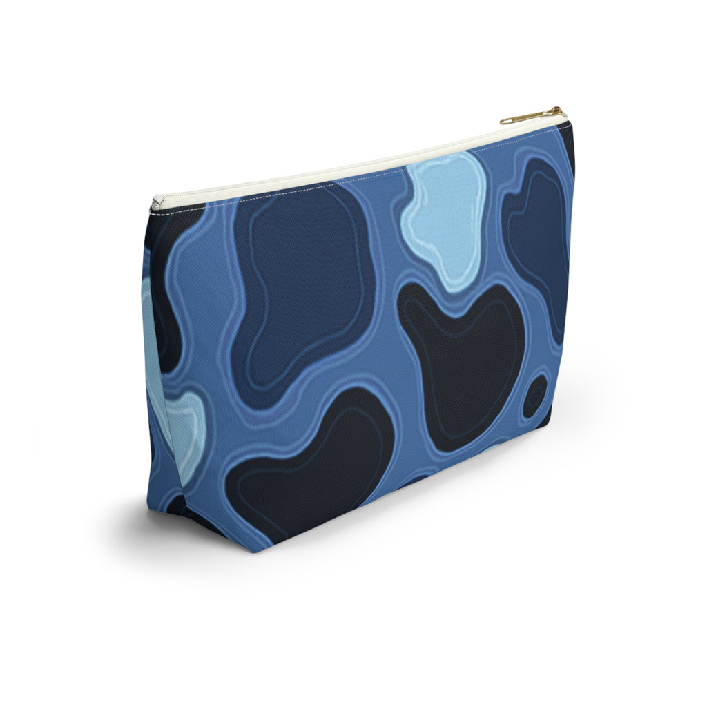 Patina Blue Topographic Accessory Pouch