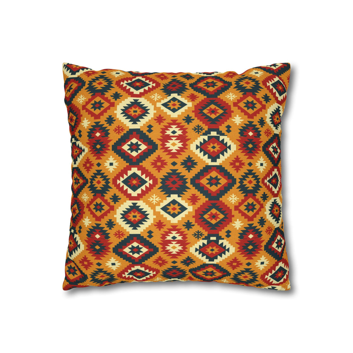 Southwestern Diamond Pattern Pillowcase | Aztec Geometric Throw Pillow, Decorative Cushion Cover, Boho Chic Home Decor, Gift for Her, Square