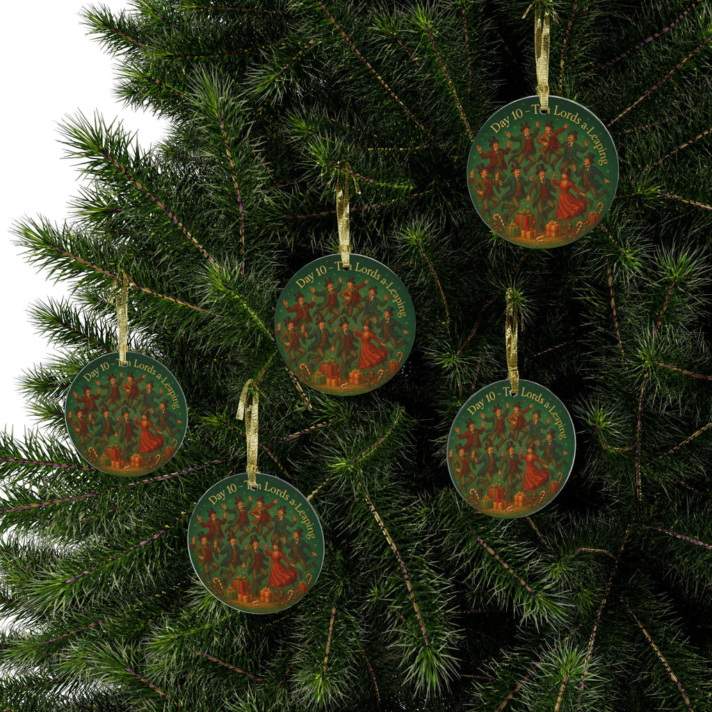 Ten Lords a-Leaping Ornament | Acrylic Christmas Tree Decoration | 12 Days of Christmas Ornament  Holiday Keepsake Gift & Festive Home Décor