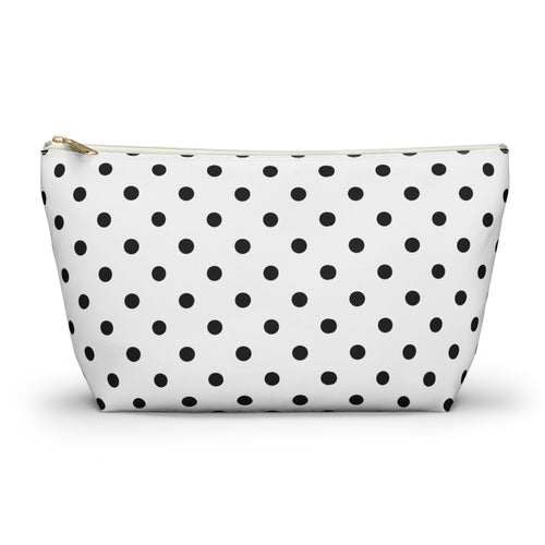 Black Polka Dot Accessory Pouch