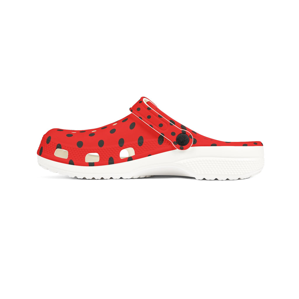 Red & Black Polka Dot EVA Foam Clogs