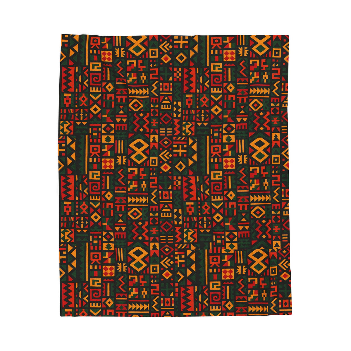 African Tribal Geometric Pattern Velveteen Plush Blanket