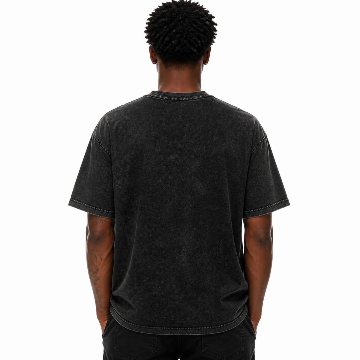 Dragon & Tiger Clash Snow Washed Oversized Cotton T-Shirt