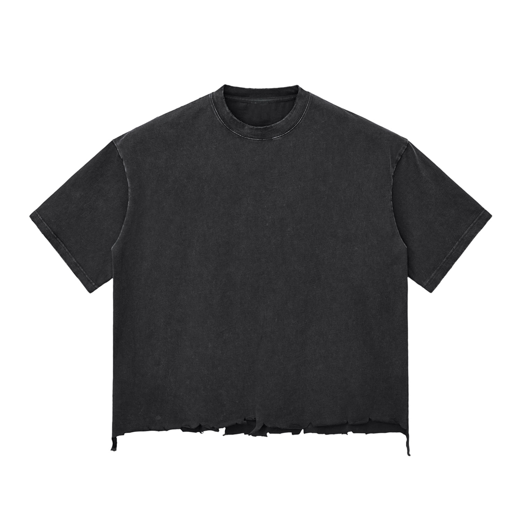 Dragon and Tiger Mythic Clash Snow Wash Raw-Hem Boxy T-Shirt