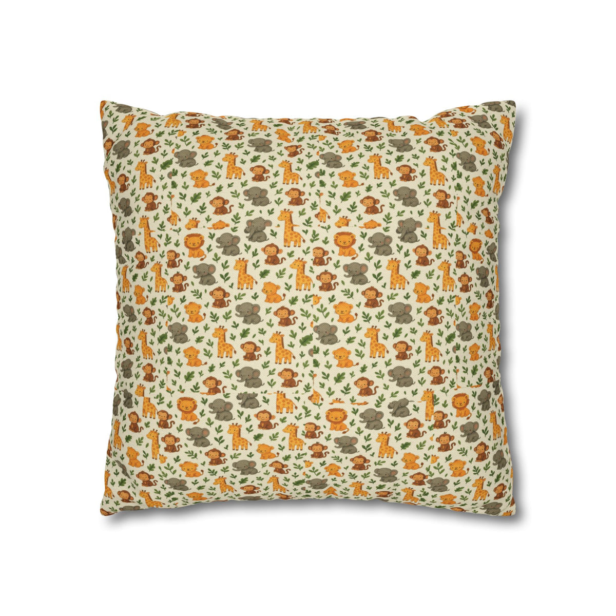 Autumn Woodland Animals Fox & Mushroom Spun Polyester Pillowcase, Fall Decor, Forest Creatures Cushion Cover, Woodland Nursery Accent,