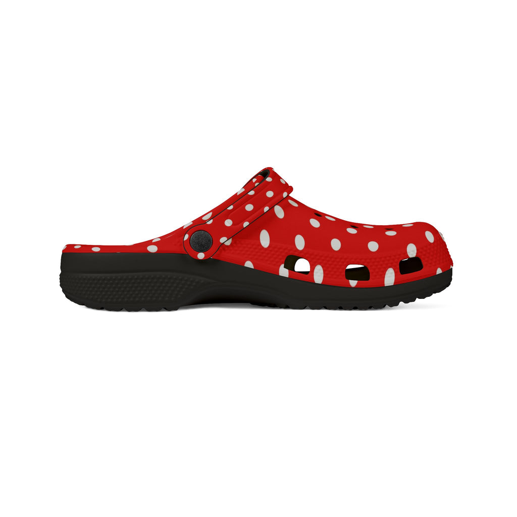 Red & White Polka Dot EVA Foam Clogs