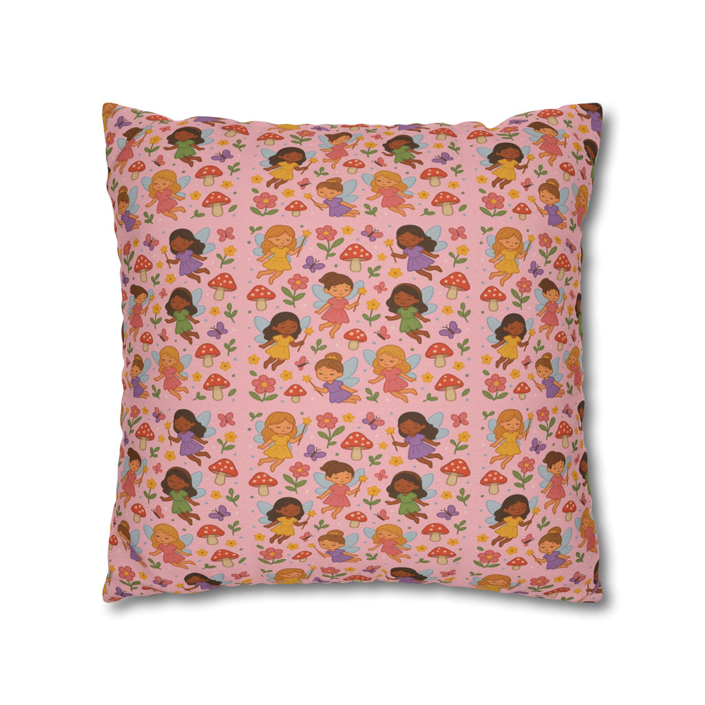 Flower Girls Square Pillowcase, Floral Pillow Cover, Bedroom Decor, Home Accent, Flower Pattern Bedding