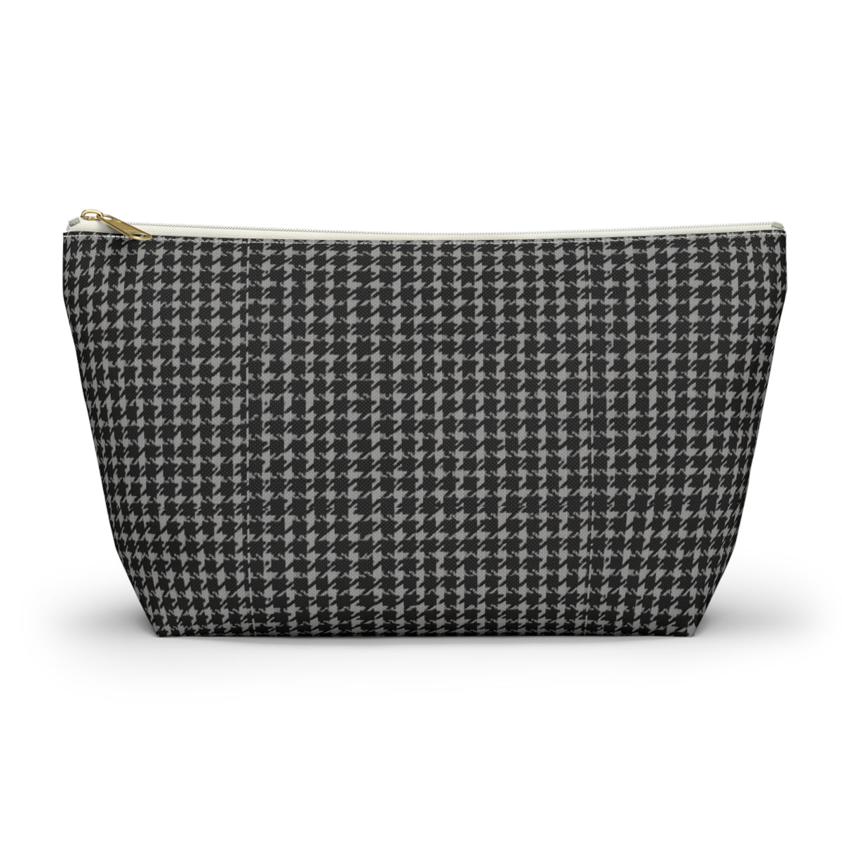 Gray Houndstooth Accessory Pouch