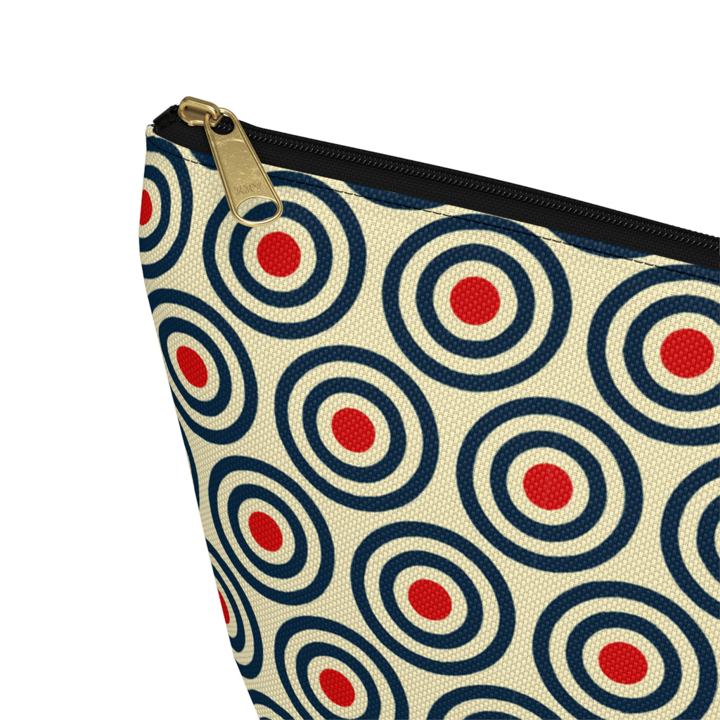 Retro Concentric Circles Accessory Pouch