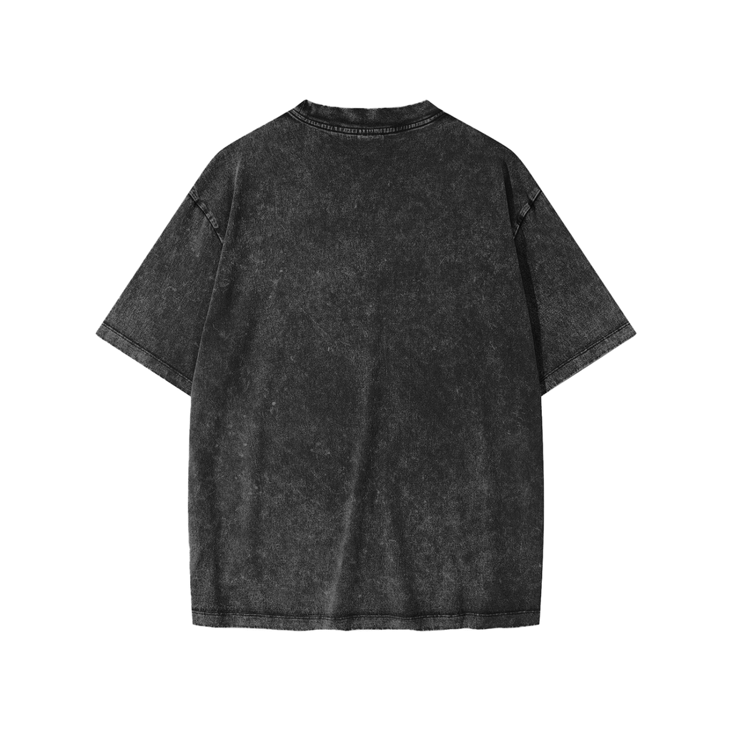Kids & Teens Dragon and Tiger Mythic Clash – Snow Wash Raw-Hem Boxy T-Shirt