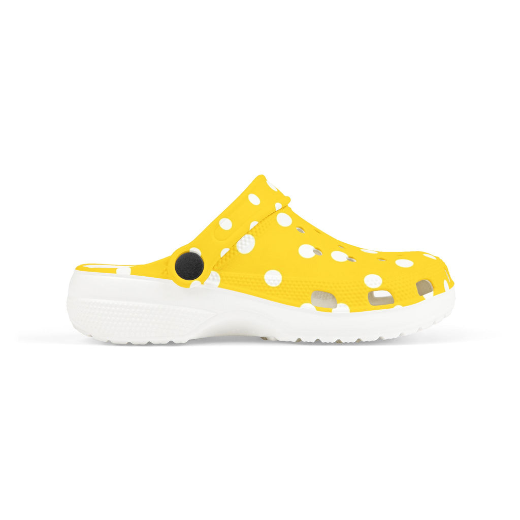 Kids Yellow Polka Dot EVA Foam Clogs