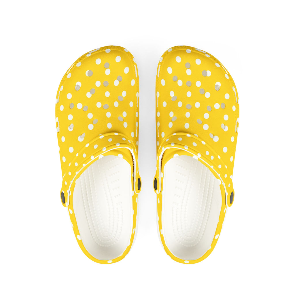 Yellow Polka Dot EVA Foam Clogs