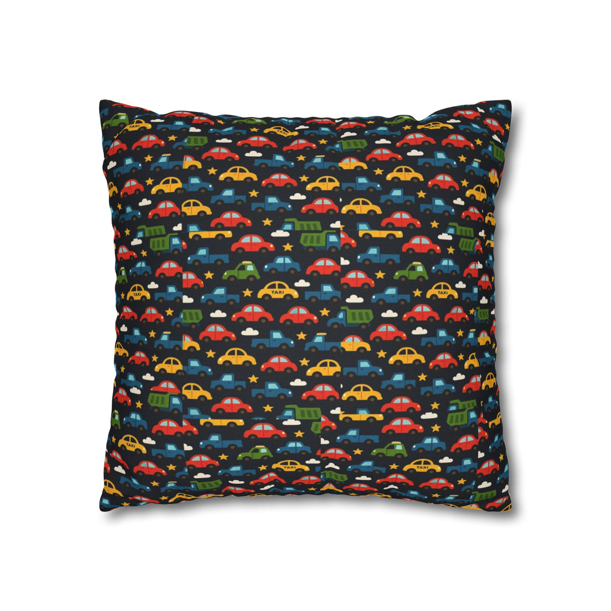 Colorful Cars Pattern | kids car pattern, black background, playful nursery decor
