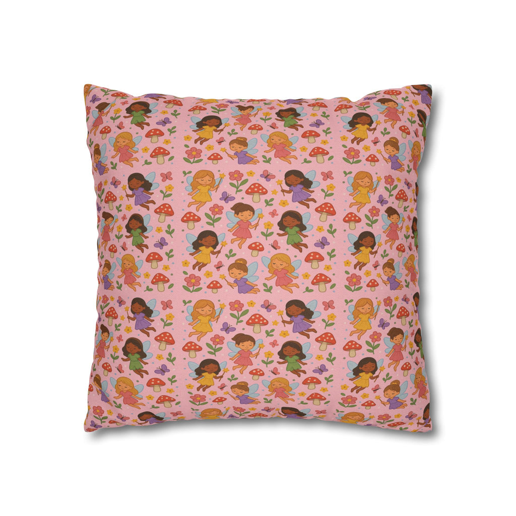 Flower Girls Square Pillowcase, Floral Pillow Cover, Bedroom Decor, Home Accent, Flower Pattern Bedding