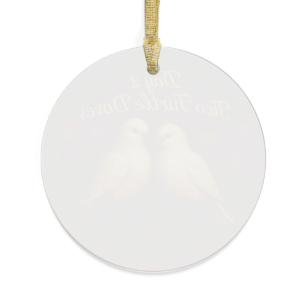 Two Turtle Doves Ornament | Acrylic Christmas Tree Decoration | 12 Days of Christmas Ornament | Holiday Home Decor & Keepsake Gift
