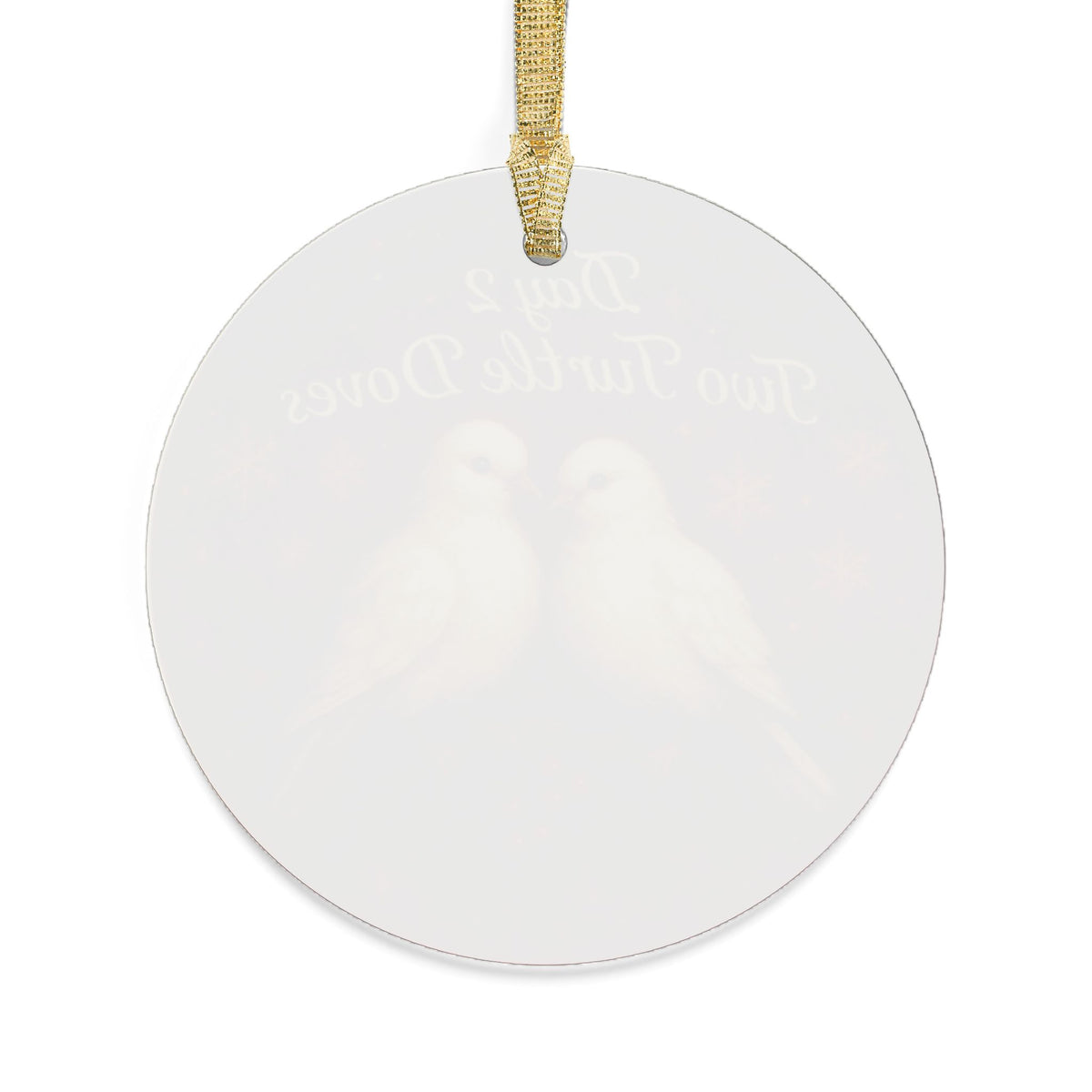 Two Turtle Doves Ornament | Acrylic Christmas Tree Decoration | 12 Days of Christmas Ornament | Holiday Home Decor & Keepsake Gift