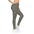 Zebra Print Leggings, Animal Print Pants, Black and White Leggings, Women's Yoga Tights, Stretchy Workout Leggings