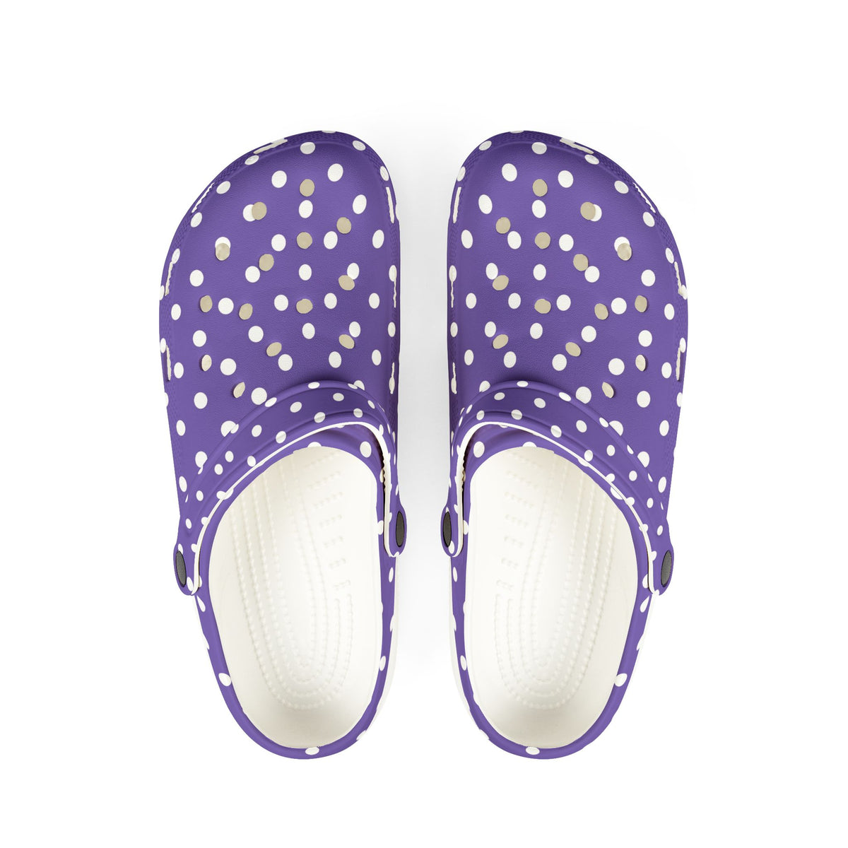 Purple Polka Dot EVA Foam Clogs